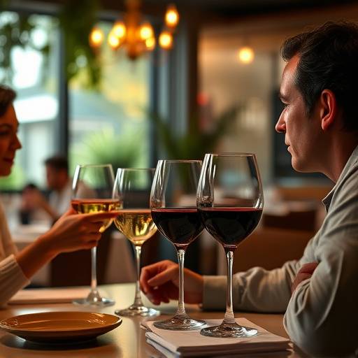Foto einer Weindegustation im Restaurant